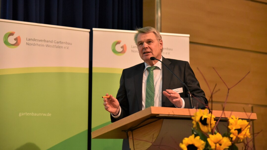 Dr. Heinrich Bottermann, Staatssekretr im Ministerium fr Umwelt, Landwirtschaft, Natur- und Verbraucherschutz des Landes Nordrhein-Westfalen bei seinen Ausfhrungen