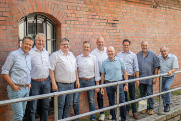 Das Berater-Netzwerk (v.l.): Rupert Fey, Karl-Heinz Dautz, Andreas Sudeck, Erwin Germann, Prof. Dr. Thomas Vogler, Gerhard Twiling, Prof. Dr. Paul Lampert, Oliver Mathys, Stefan Lange (Boris Groetsch ist nicht im Bild, aber Teil des Netzwerks)
