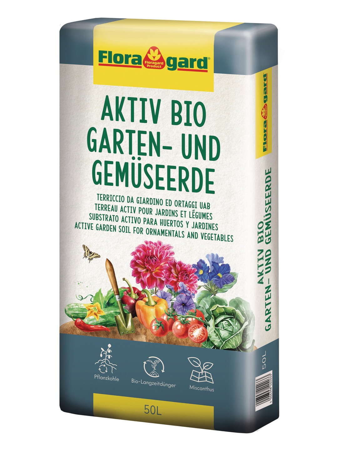 Die Aktiv Bio Garten- und Gemseerde mit Pflanzenkohle und Miscanthus ist der universelle Allrounder rund ums Haus. Egal, ob als Pflanzerde oder im Gemsegarten  durch die hohe organische Aufdngung und den Zusatz von Pflanzenkohle ist der Erfolg garantiert.