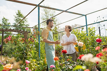 Beratung im Gartencenter