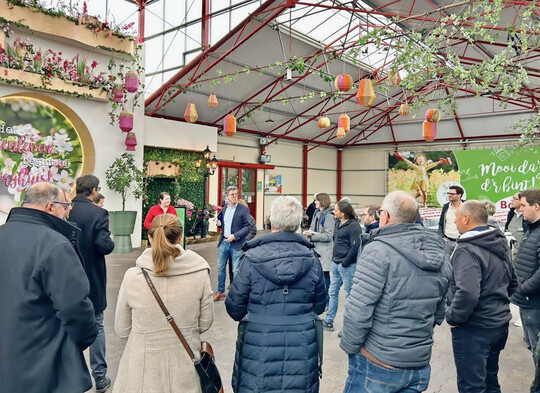 Die Reisegruppe der Wintertagung der NBB egesa im Gartencenter Borghuis in Deurningen