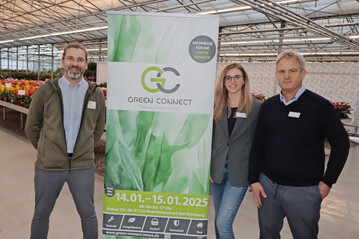 Dynamische Organisatoren der neuen Fachmesse (von links): Sebastian Steinmann (GR Pflanzen und Konzepte, Rednitzhembach), Catharina Nill und Bernhard Nill (WeCan Green, Ellingen).