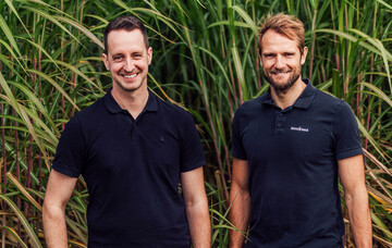 Re-Peat Agrar GmbH Geschftsfhrer Florian Moser und Dr. Simon Grieer, Floragard Projektmanager fr Innovation und Nachhaltigkeit. 
