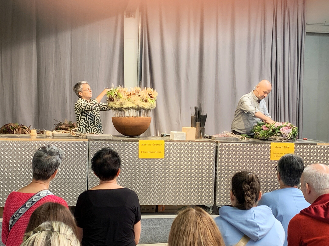 Martina Gremer und Josef Dirr lieferten whrend der Show zahlreiche Ideen fr die Verarbeitung und die Prsentation.