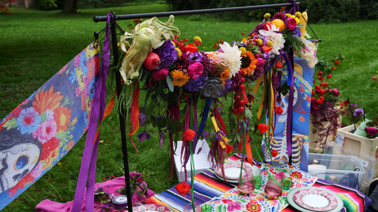Als dritte Wettbewerbsaufgabe waren Girlanden zu fertigen. Hier im Bild: die Girlande von Lea Nitkowski vom Lindenhof in Bensheim