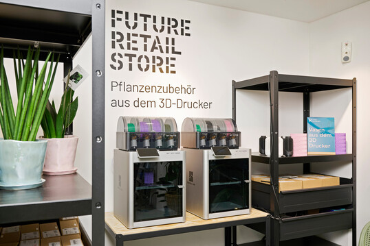 Innovativ: Mal rasch ein Pflanzgef�� drucken lassen.