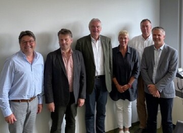 Das BdB-Prsidium v.l.n.r.: Andreas Huben (Schatzmeister), Thorsten Krohn (Vizeprsident), Helmut Selders (Prsident), Gabriele Bschorr (Vizeprsidentin), Hajo Hinrichs (Vizeprsident), Bernhard von Ehren (Vizeprsident). 