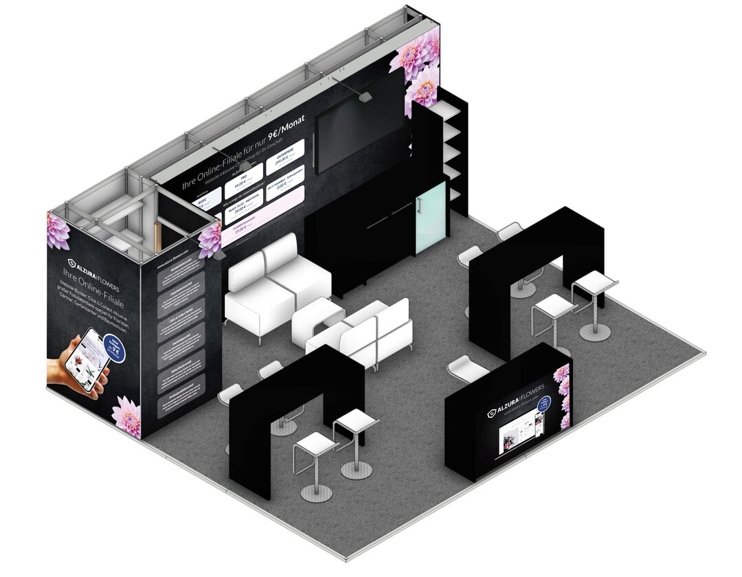 Die Halle 5 gehört der Floristik – mit zahlreichen Ausstellern, die sich mit ihrem Angebot gezielt an die Branche richten. Alzura Flowers zeigt an seinem Stand 5/C29 seine speziell für Floristen entwickelte eCommerce-Komplettlösung.
<a href="https://www.alzura-flowers.com" target="_blank" >www.alzura-flowers.com</a>