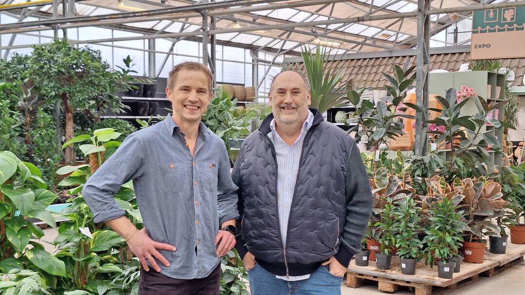 Arnout Baas (l.) vom Tuincentra Steck zusammen mit Oliver Mathys.