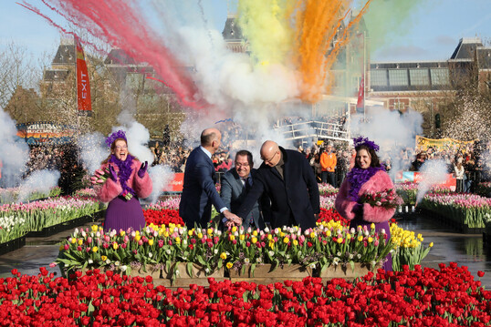 Die Eröffnungszeremonie des Tulpentags 2026 in Amsterdam