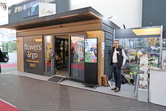 Neue Konzepte in herausfordernden Zeiten: Der 24/7-Shopcontainer der Ekaflor fand viel Beachtung.