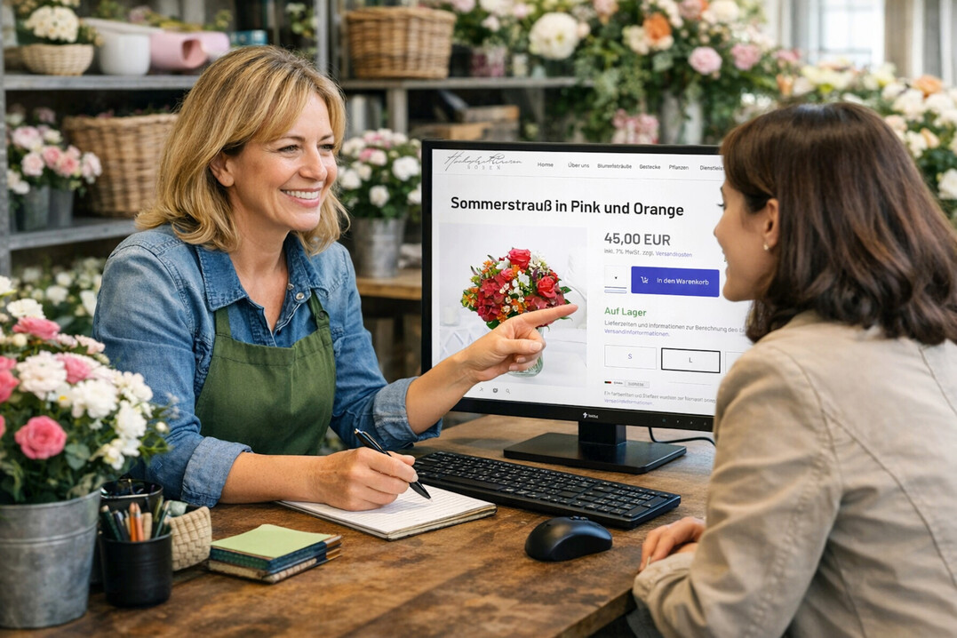 Alzura Flowers unterst�tzt Floristen dabei, ihren Online-Shop so zu gestalten, dass Zusatzangebote sinnvoll integriert werden und der durchschnittliche Warenkorbwert steigt.