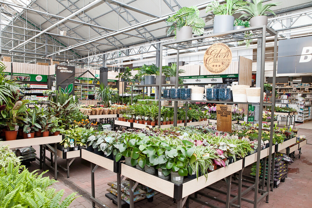 Die neue Gartenwelt setzt auf smarte Prozesse: Das �Arenaprinzip� bei der Wegef�hrung und automatisierte Bew�sserungssysteme entlasten das Team und schaffen mehr Raum f�r intensive Kundenberatung. 