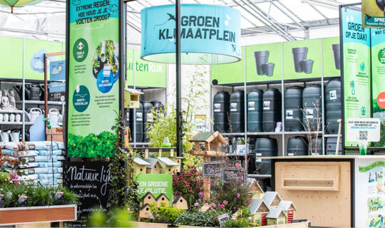 Die Klimainsel wird als eigene Abteilung im Gartencenter integriert.