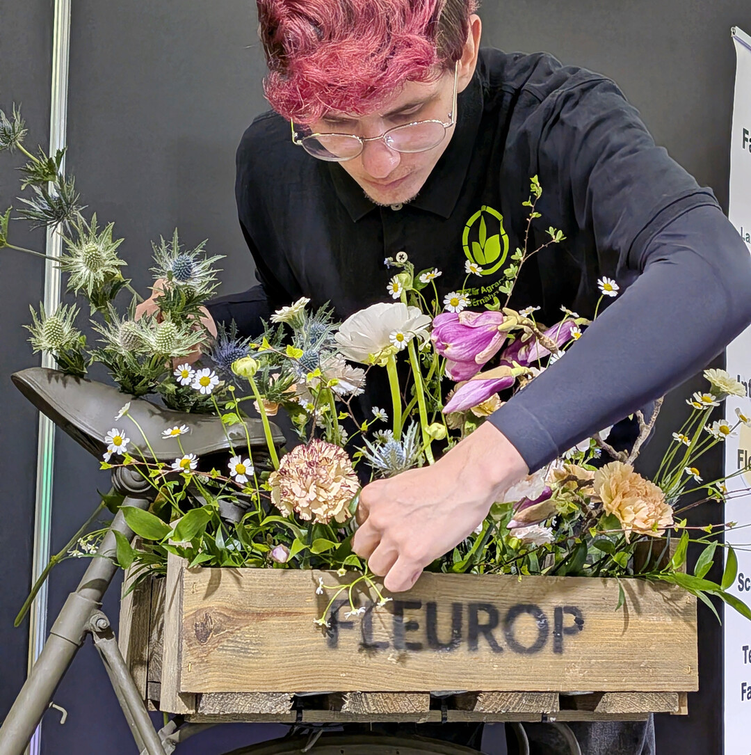 Die Auszubildenden des dritten Lehrjahres des BSZ Dresden zeigten Hochzeitsfloristik