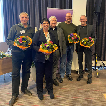 v.l.n.r.: Thomas Seppelfricke, Karoline Heiser, Ralf Kretschmer, Stefan Emert und Michael Ballenberger.