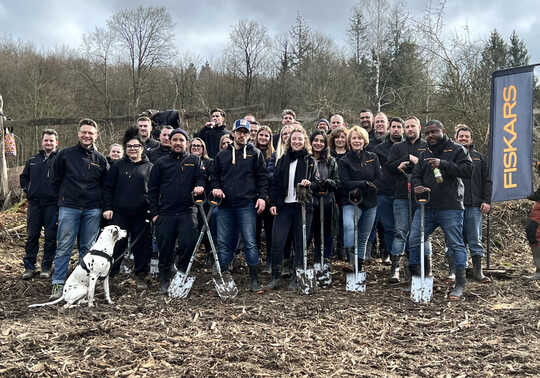 50 Mitarbeiterinnen und Mitarbeiter von Fiskars waren Teil der Pflanzaktion,