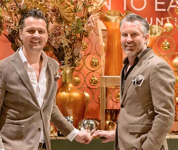 Zum 11. Mal gestalteten Rudi Tuinman (l.) und Pascal Koeleman von 2dezign die Sonderschau auf der Christmasworld.
