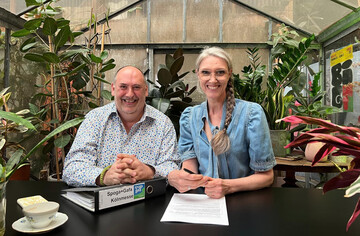 Das eingespielte Gastgeber-Team der POS Green Solution Islands: Judith Baehner und Oliver Mathys.