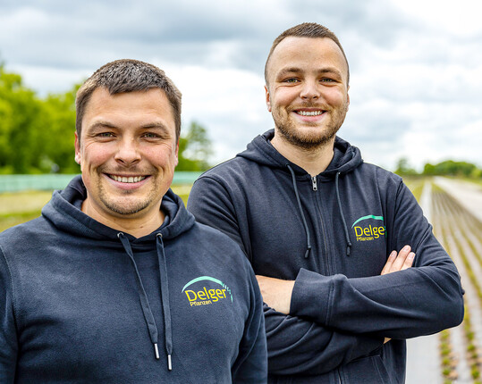 Dennis und Nico Delger von der Baumschule Delger freuen sich auf zahlreiche Besucher. 