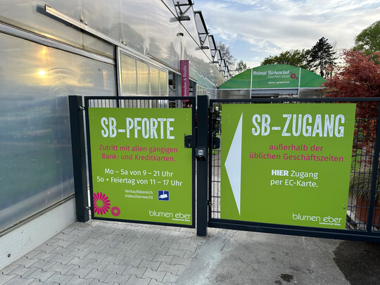 Seit dem Saisonstart haben Kunden von Blumen Eber in Gundelfingen/Birkenried mittels EC-Karte auch auerhalb der blichen Geschftszeiten Zugang zur gesamten Verkaufsflche.