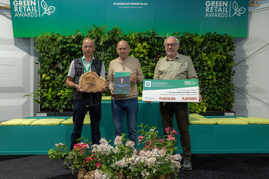 In der Kategorie „Beste Marktinnovation“ ging der Green Retail Award an das Konzept „Naturosa“ von Meer Plant BV aus Meer/Belgien