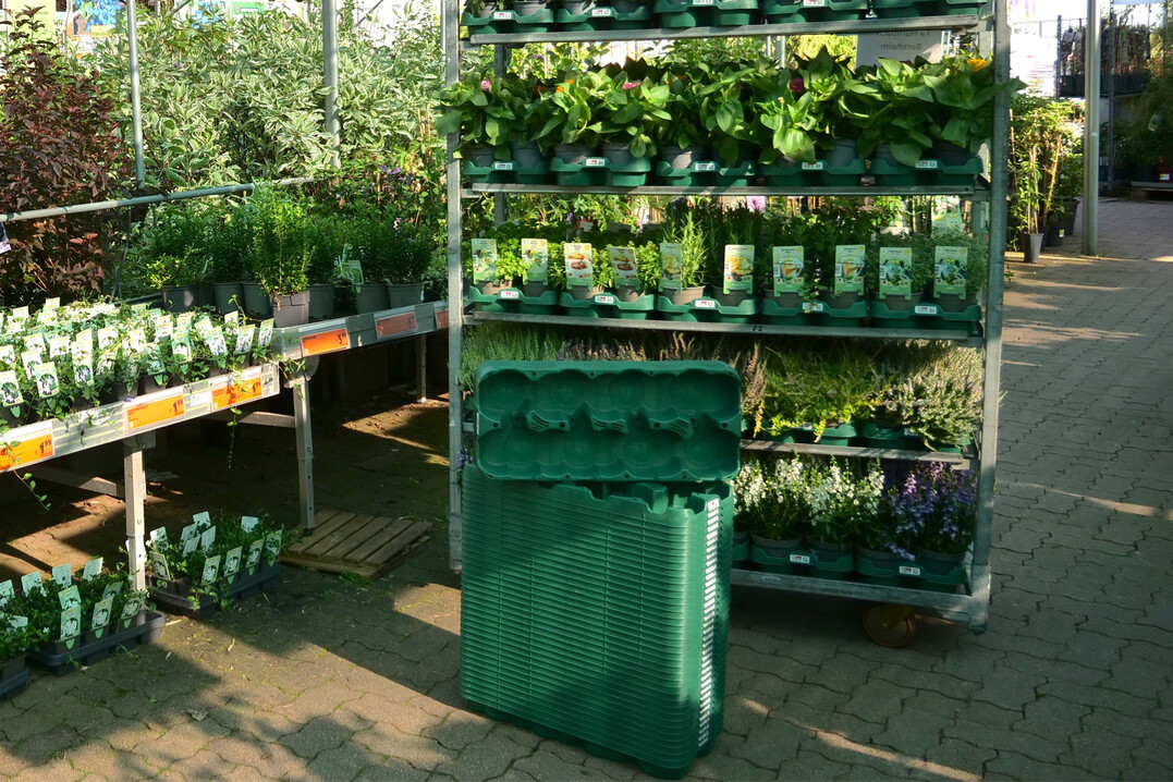 Mehrweg-Pflanzentrays der Euro Plant Tray eG (EPT) sind bei Hornbach in Deutschland im Einsatz.