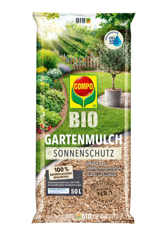Der neue Gartenmulch besteht aus 
<i>Miscanthus </i>
 ein natrlicher und nachwachsender Rohstoff. 