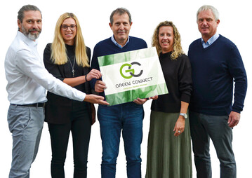 Die Grnder von GREEN CONNECT (v.l.n.r.) Sebastian Steinmann, Catharina Nill, Thomas Schmid, Karolin Roth, Bernhard Nill
