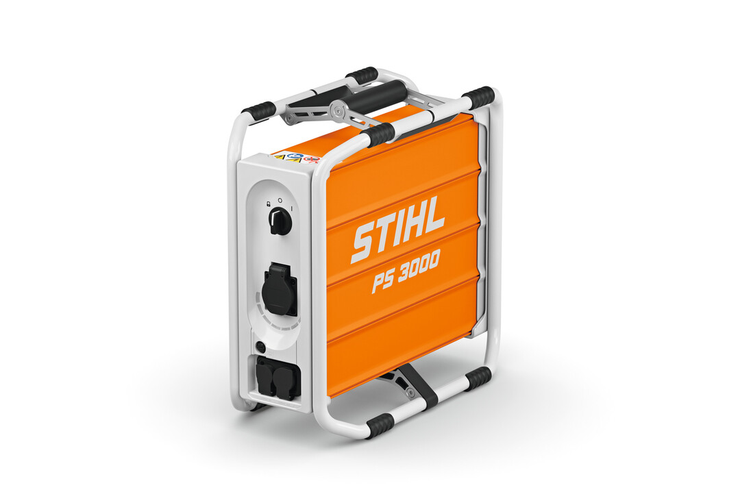 Die abgasfreie, geräuschlose Stihl PS 3000 ist der leistungsstärkste mobile Speicher in seiner Gewichtsklasse. Zudem kann die staub- und spritzwassergeschütze (IP54) Powerstation auch bei Regen eingesetzt werden.