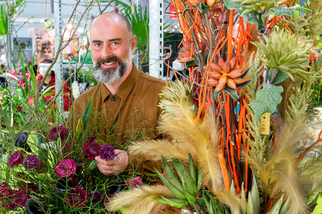 Der Florist Reinhold Pause auf der CADEAUX Leipzig