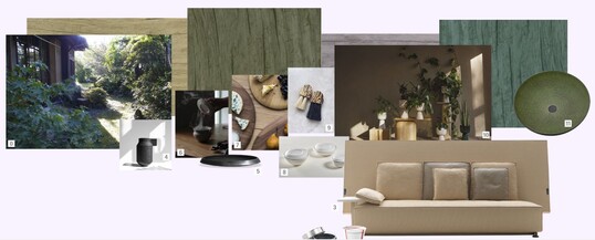 continual. related to nature steht ganz im Zeichen alternativer
Materialien, die das Zuhause naturnah wirken lassen. Grobe Stoffe,
malerische Glasuren oder bewusst unvollkommene Oberflchen geben
einen robusten Anschein und sind dennoch handwerklich perfekt
umgesetzt. Von einem krftigen Moos-Ton ber erdiges Braun und Grau
bis hin zu vegetativen Grntnen reicht die Palette bei diesem
Wohnthema.    