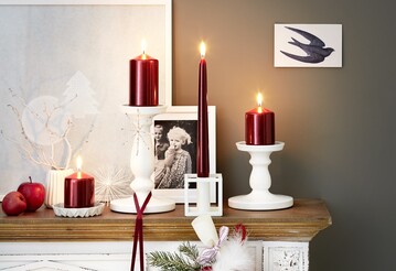 Kerzen drfen zur Weihnachtszeit nicht fehlen. 