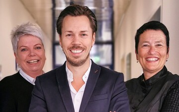 Susanne Kern-Schulz (l.) ergnzt als Prokuristin die Geschftsfhrung der NBB egesa um Fabian A. Farkas und Birgit Zelter-Dhnrich (r.) 