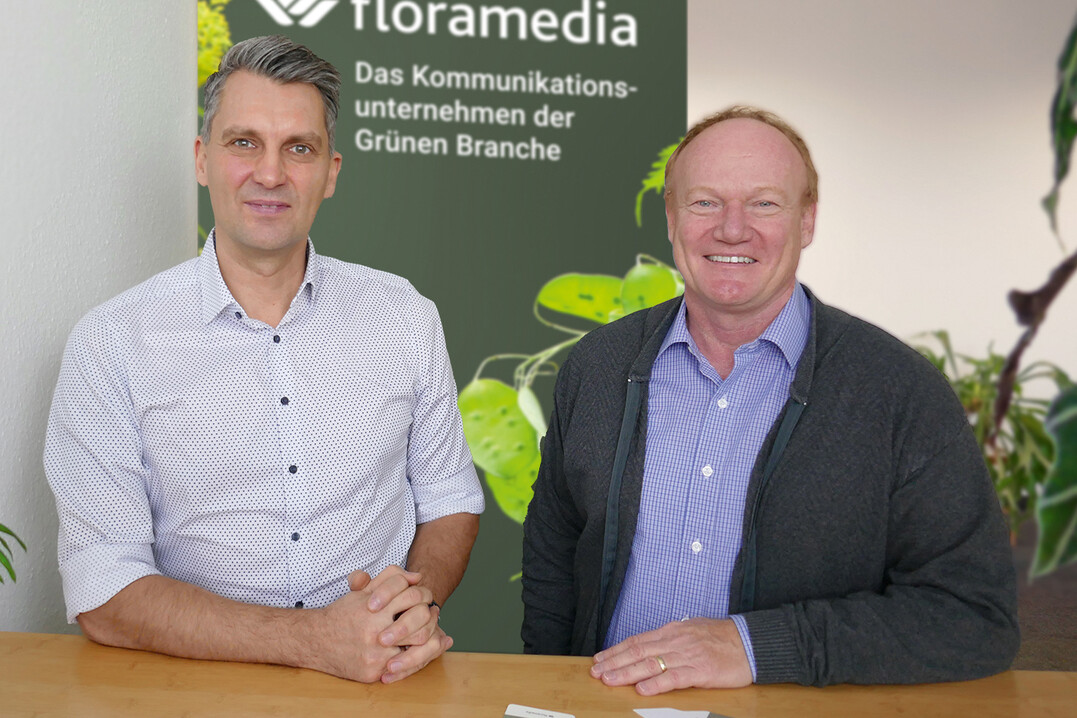 Richard Petri (rechts) wird als Geschäftsführer von Floramedia Deutschland Nachfolger von Marco Schmitt.