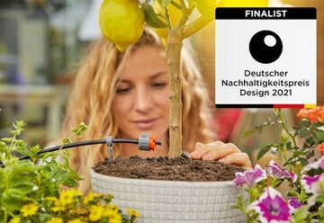 Das Gardena Micro-Drip-System ist als effiziente Bewsserungslsung fr den Deutschen Nachhaltigkeitspreis Design 2021 nominiert und hat nach einer Vorauswahl der Jury das Finale erreicht.