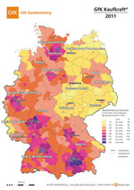 Karte zur Kaufkraft in Deutschland