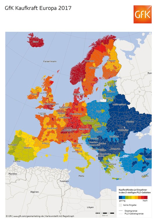 Kaufkraft Europa 2017