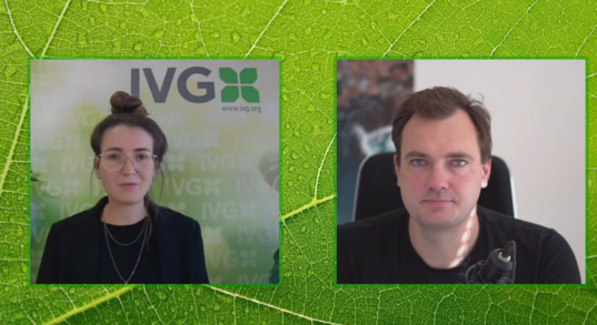 In einer Art Ping-Pong-Spiel mit Anna Hackstein beantwortete Graf Fragen zum Thema Gartenmarkt und Digitalisierung.  