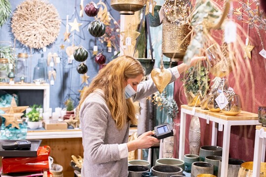 Via Scanner konnten die Artikel direkt in den Warenkorb des Onlineshops bertragen werden.