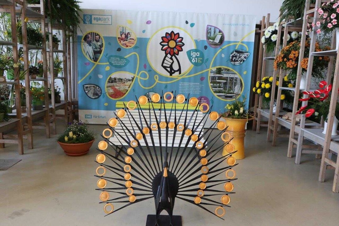 Die Hallenschauen der BUGA greifen immer wieder Thringer Gartenbaugeschichte auf - wie auch die der Gartenbauausstellungen auf dem iga-/ega-Gelnde.