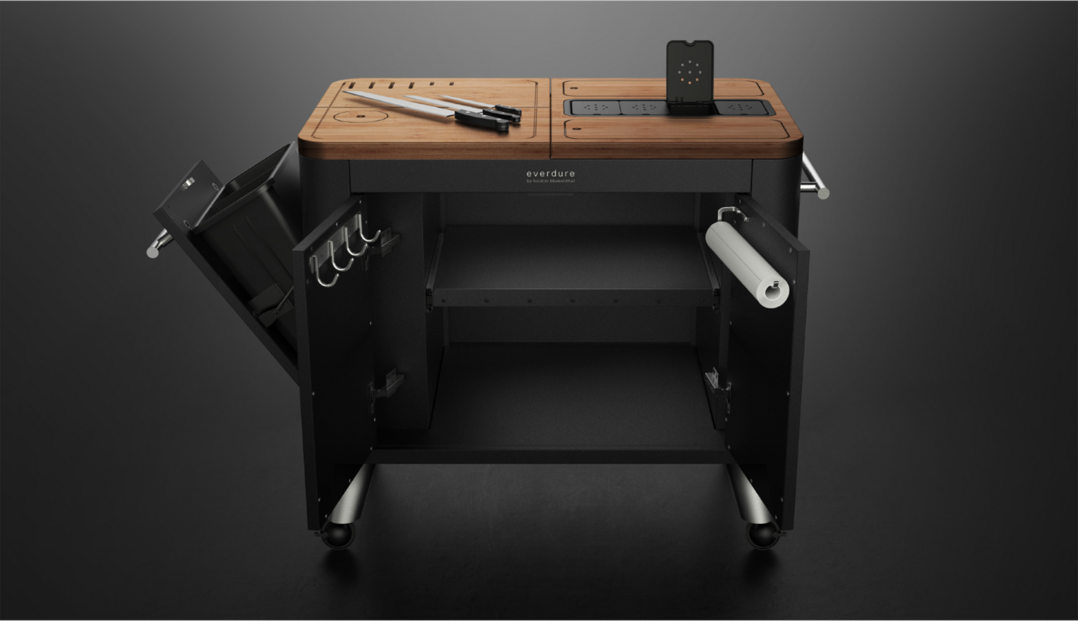 Auch Montargo konnte eine hohe Nachfrage bei seinen Outdoorkchen verzeichnen  sowohl bei der mobilen Version von Everdure by Heston Blumenthal (Bild) als auch bei der Komplettlsung, der NEO (folgendes Bild).   
