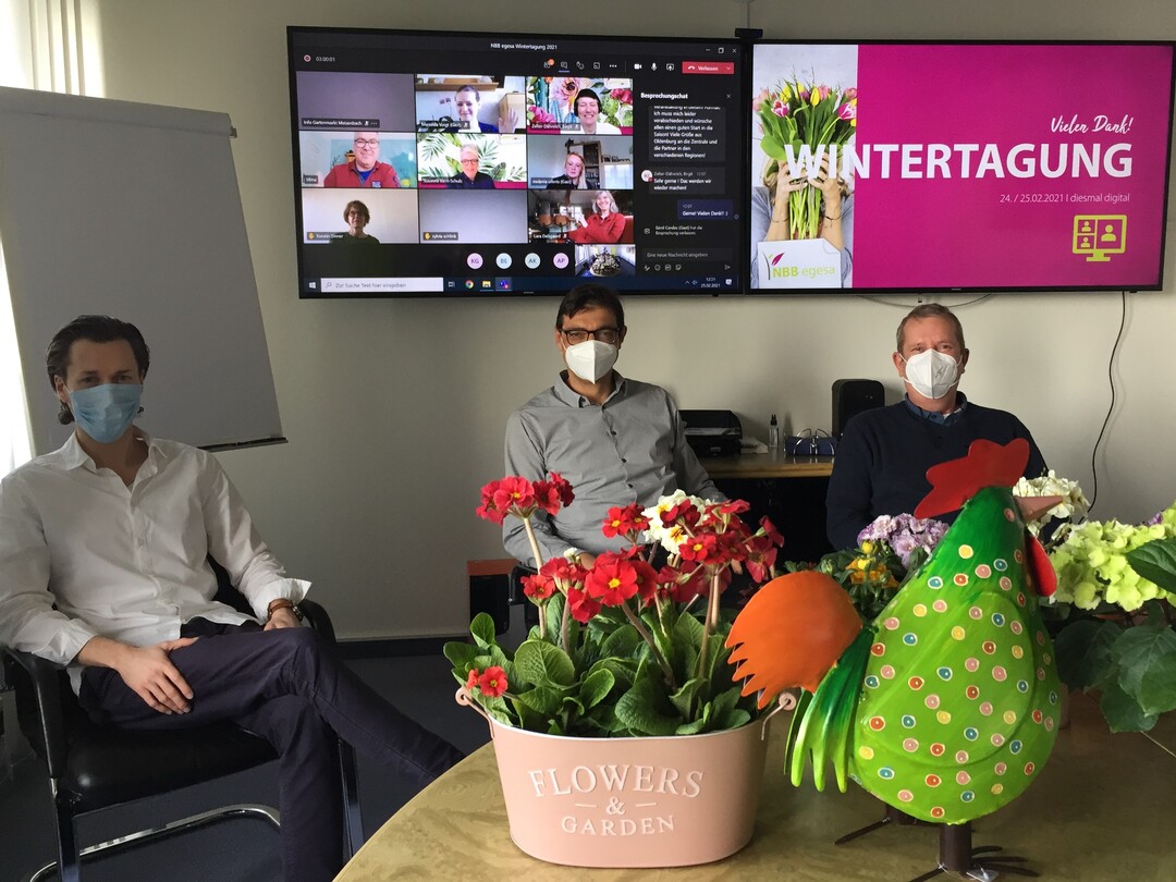 Von links: Fabian A. Farkas, Thomas Weng, Dirk Timmermeister (NBB egesa Gartencenter GmbH)