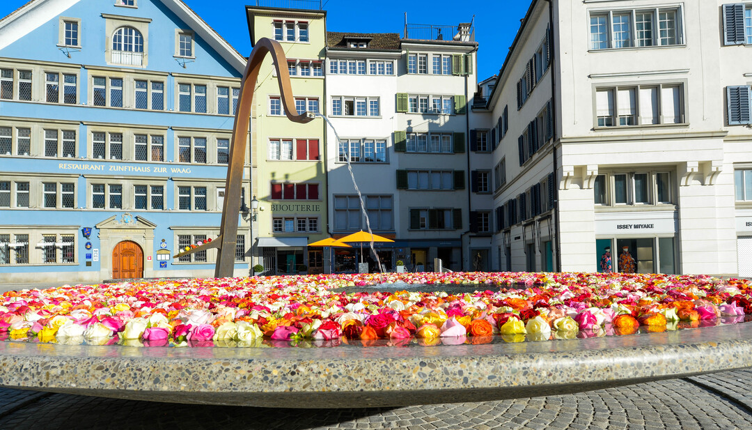   Rosenbrunnen in der Altstadt, 29. Mrz bis 5. April 2021