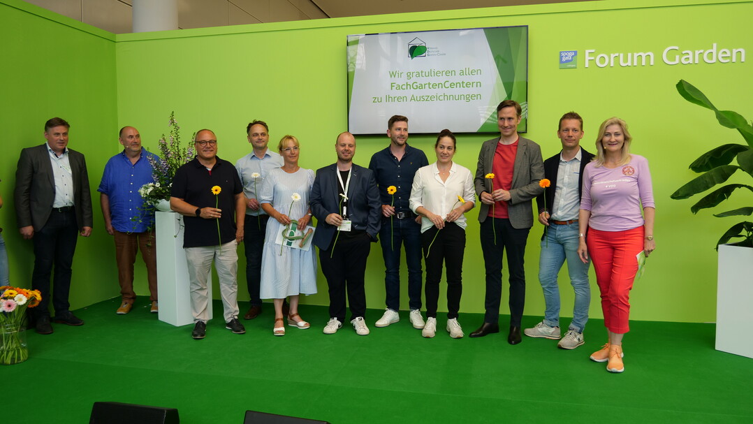 Auch die Verleihung der Auszeichnungen der Fachgartencenter-Inspektionen des VDG fand diesmal auf der Messe statt.