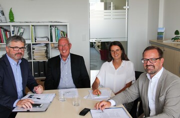 Die Gesprchspartner (v.l.n.r.): Dr. Peter Wst (BHB), Peter Botz (VDG), Anna Hackstein (IVG) und Bertram Fleischer (ZVG)