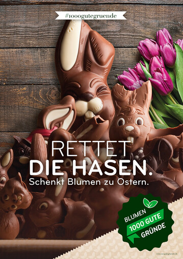 Rettet die Hasen! Schenkt Blumen zu Ostern.
