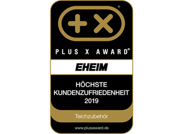 Bei einer Befragung des Deutschen Instituts fr Produkt- und Marktbewertung erzielte EHEIM die hchste Kundenzufriedenheit fr Teichzubehr und wurde mit dem Plus X Award ausgezeichnet.