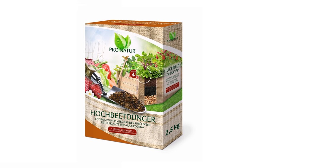 Das eigene Hochbeet – klein, fein und voll im Trend. Einen speziell dafür konzipierten, natürlichen Hochbeetdünger hat die Gregor Ziegler GmbH in ihrer Pro Natur Serie im Programm.