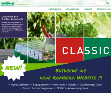 Unsere neue Website ist online! Im frischen Kachel-Design, passend zu den Sortimenten CLASSIC, POWER und KIDS, komplettiert die Website nun Rombergs neue Auendarstellung. 